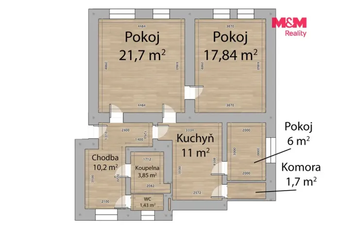 Prodej bytu 3+1, Nýrsko, Klostermannova, 73 m2