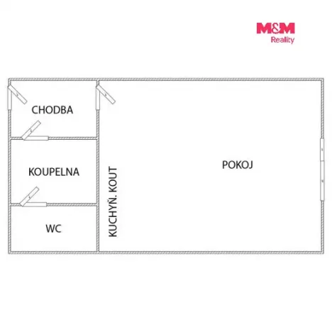 Pronájem bytu 1+kk, Kopřivnice, Pod Morávií, 34 m2