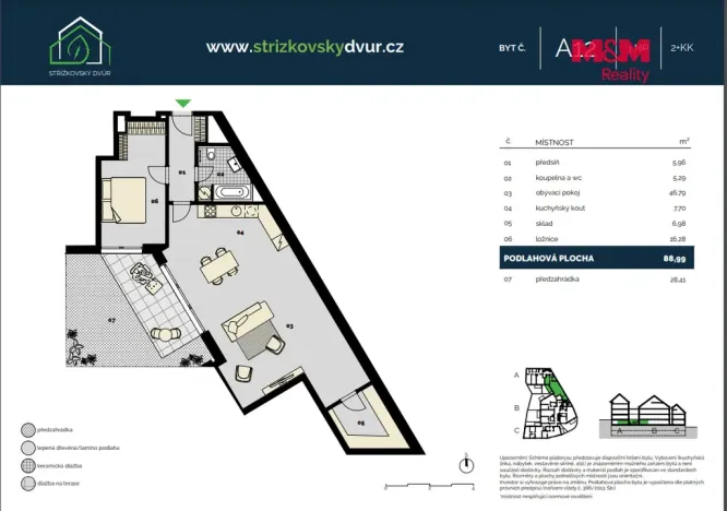 Prodej bytu 3+kk, Praha - Střížkov, Střížkovská, 90 m2