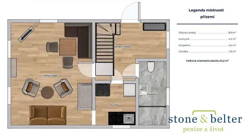 Prodej chaty, Březová-Oleško, Dubí II., 90 m2