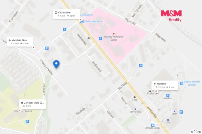 Pronájem bytu 2+kk, Čáslav - Čáslav-Nové Město, Prokopa Holého, 38 m2
