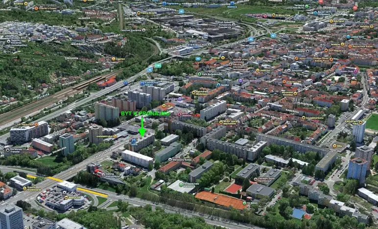 Pronájem bytu 2+kk, Brno, Palackého třída, 39 m2
