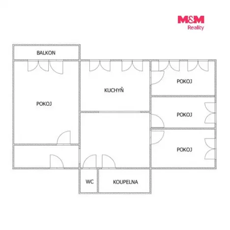 Pronájem bytu 4+1, Obrnice, Nová výstavba, 85 m2