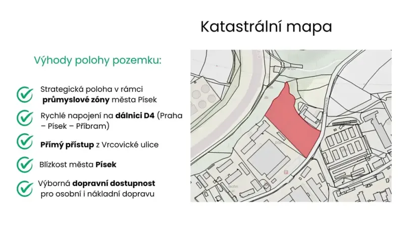 Prodej komerčního pozemku, Písek, Vrcovická, 12692 m2