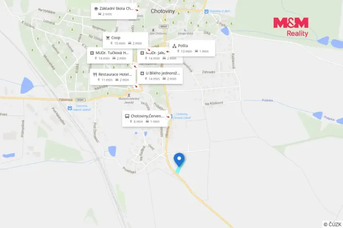Prodej pozemku pro bydlení, Chotoviny - Červené Záhoří, 2023 m2