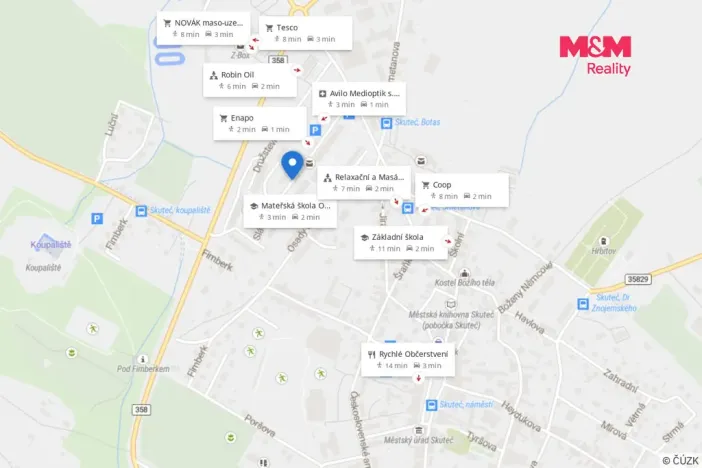 Pronájem bytu 2+1, Skuteč, Sládkova, 55 m2