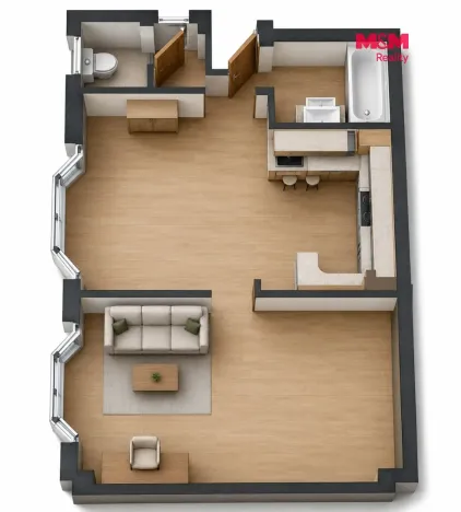 Prodej bytu 1+1, Praha - Vinohrady, Hollarovo náměstí, 43 m2