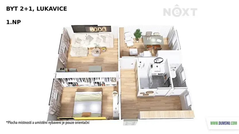 Prodej bytu 2+1, Lukavice, 55 m2