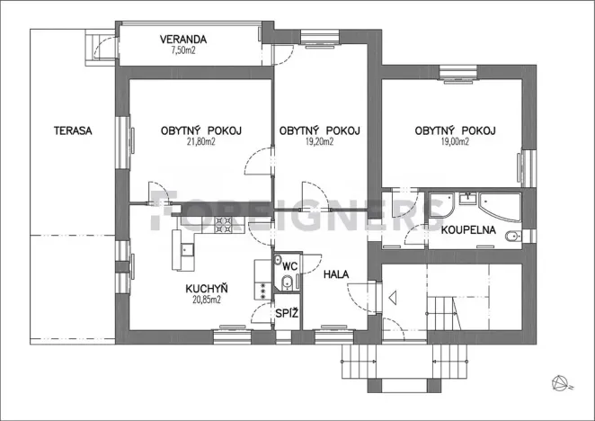 Pronájem bytu 3+1, Brno, Wurmova, 115 m2