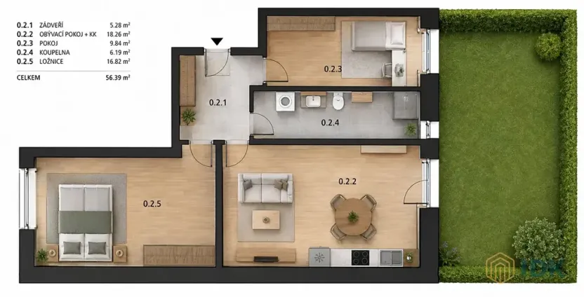 Pronájem atypického bytu, Řevnice, V Luhu, 63 m2