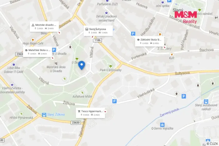 Pronájem bytu 3+1, Slaný, Vítězná, 68 m2