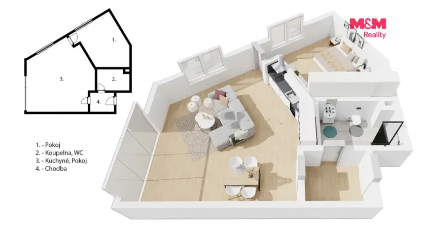 Prodej bytu 2+kk, Praha - Střížkov, Střížkovská, 65 m2