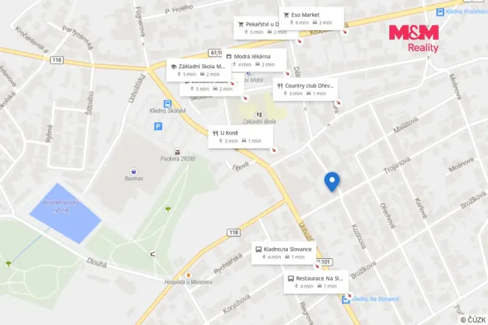 Pronájem bytu 1+kk, Kladno - Kročehlavy, Kozinova, 22 m2
