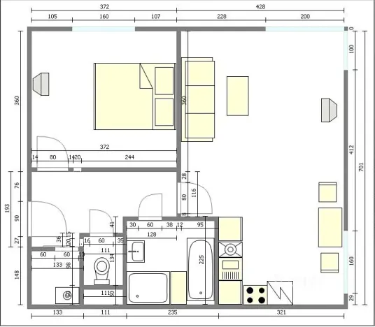 Pronájem bytu 2+kk, Písek, Topělecká, 52 m2