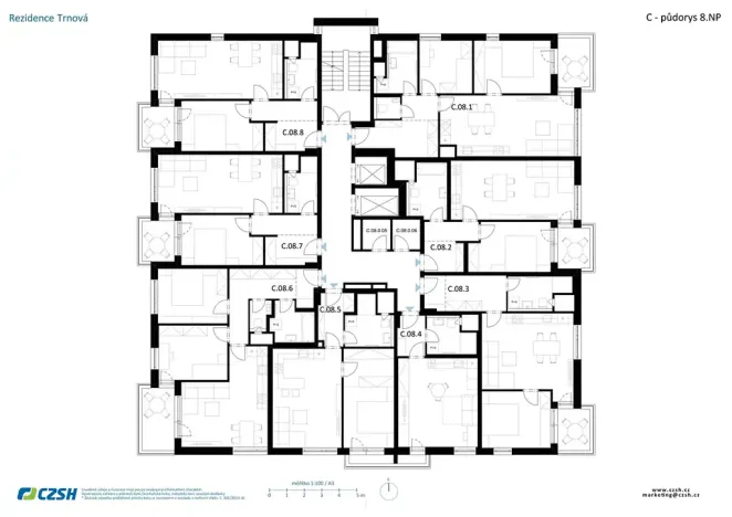 Prodej bytu 3+kk, Pardubice, Jozefa Gabčíka, 71 m2