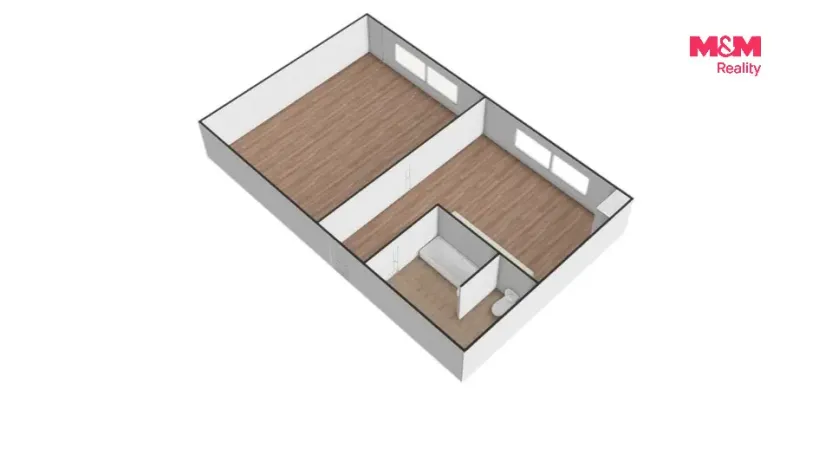 Pronájem bytu 1+1, Klášterec nad Ohří - Miřetice u Klášterce nad Ohří, Dlouhá, 36 m2