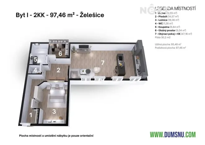Prodej bytu 2+kk, Želešice, 24. dubna, 97 m2