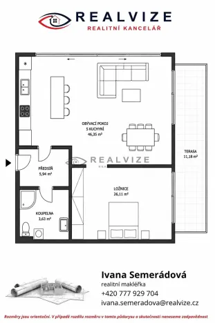 Pronájem bytu 2+kk, České Budějovice, Františka Jelena, 58 m2