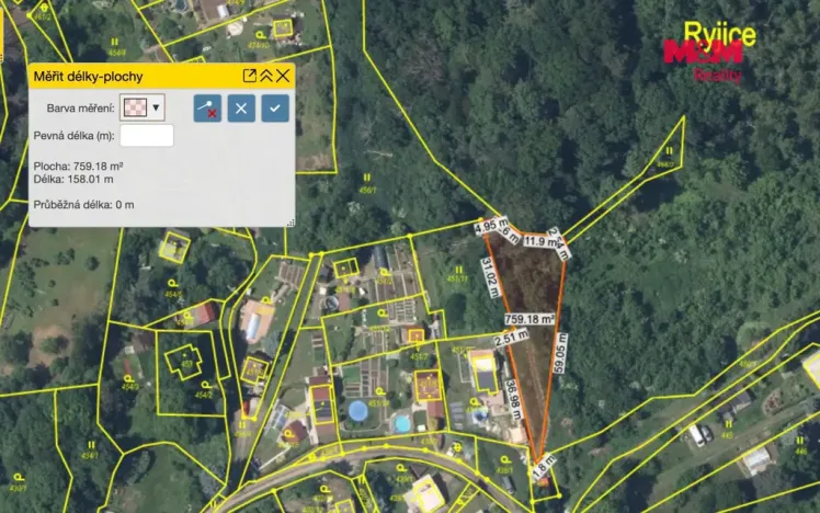 Prodej zahrady, Ryjice, 610 m2
