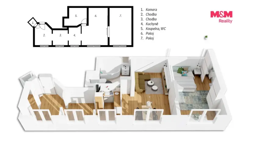 Prodej bytu 2+kk, Praha - Krč, Štúrova, 68 m2