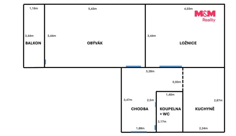 Prodej bytu 2+1, Postoloprty, Draguš, 53 m2