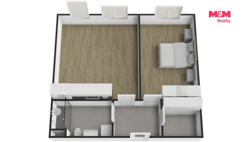 Pronájem bytu 2+kk, Kladno, U Engerthu, 54 m2