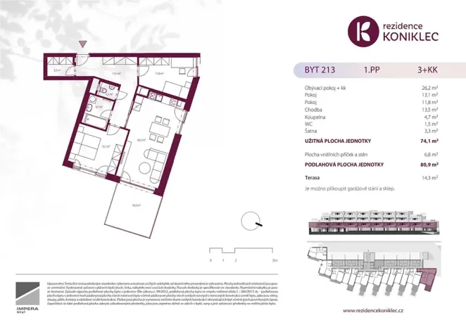 Prodej bytu 3+kk, Brno, Rybnická, 80 m2