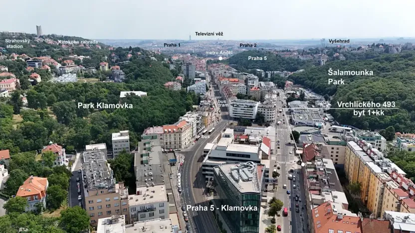 Prodej bytu 1+kk, Praha - Košíře, Vrchlického, 27 m2