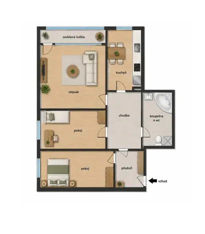 Prodej bytu 3+1, Ústí nad Labem, U Pivovarské zahrady, 64 m2