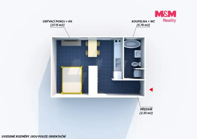 Pronájem bytu 1+kk, Plzeň - Jižní Předměstí, Presslova, 36 m2