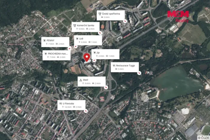Pronájem bytu 1+kk, Chomutov, Březenecká, 30 m2