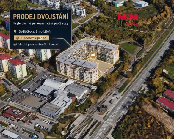Prodej garážového stání, Brno, Sedláčkova, 26 m2