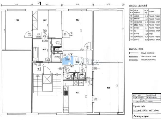 Prodej bytu 4+1, Ústí nad Labem, Maková, 95 m2