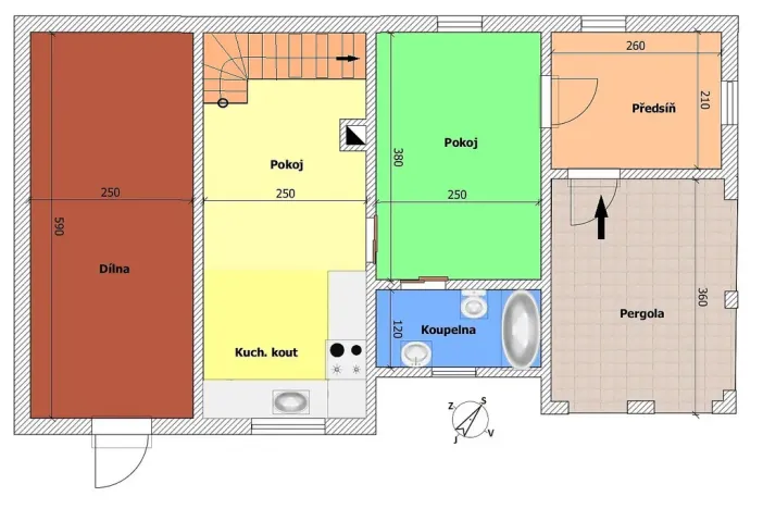 Prodej chaty, Kostelec nad Vltavou - Zahrádka, 74 m2