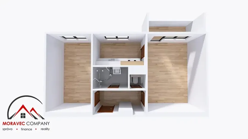 Pronájem bytu 2+1, Krnov, SPC H, 49 m2