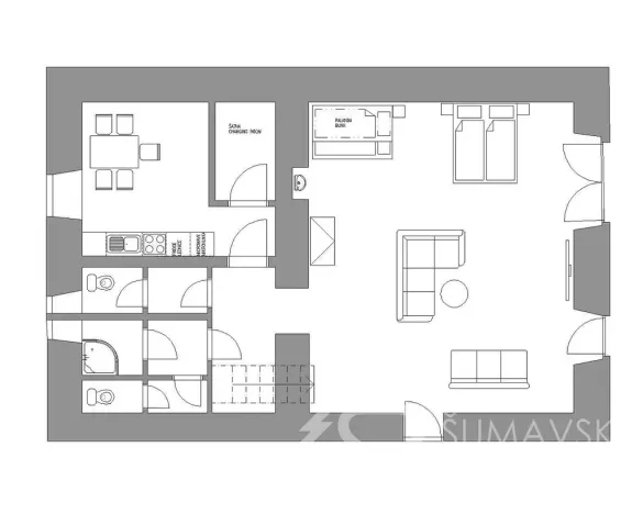 Prodej bytu 1+1, Kašperské Hory, Náměstí, 86 m2