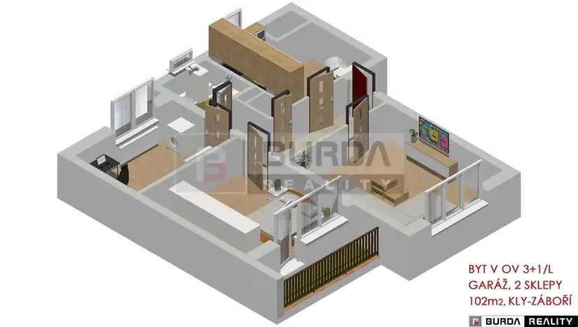 Prodej bytu 3+1, Kly, 102 m2