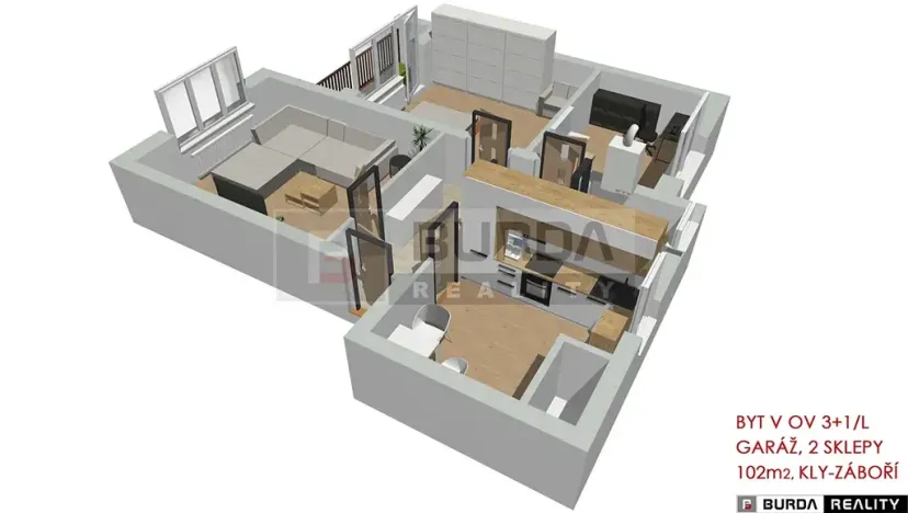 Prodej bytu 3+1, Kly, 102 m2