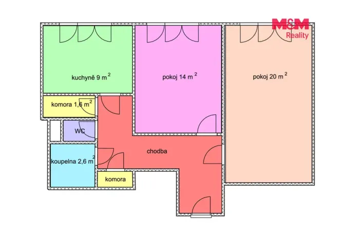 Pronájem bytu 2+1, Ostrava - Poruba, Nezvalovo náměstí, 57 m2