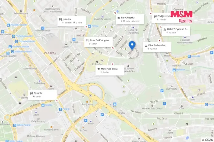 Pronájem bytu 2+kk, Praha - Nusle, Na výsledku I, 45 m2