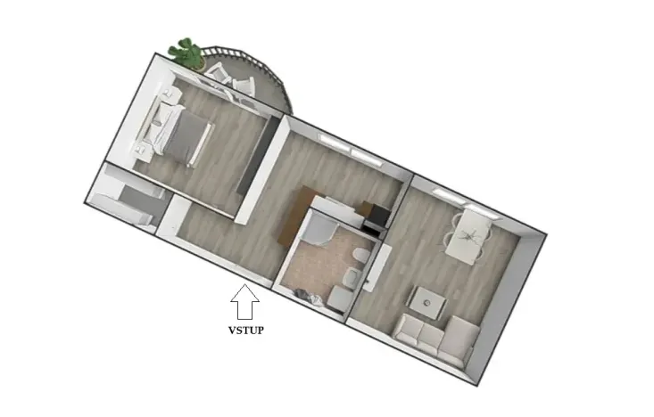 Pronájem bytu 2+1, Hrušovany u Brna, Sídliště, 58 m2