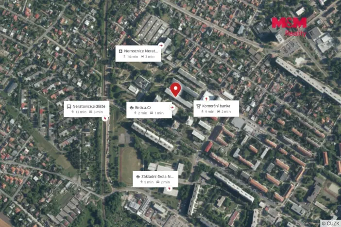 Pronájem bytu 2+kk, Neratovice, Na Skalkách, 40 m2