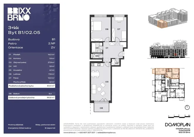 Prodej bytu 3+kk, Brno, Jihlavská, 83 m2