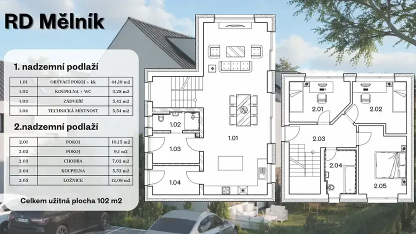 Prodej rodinného domu, Mělník, Mlýnská, 102 m2