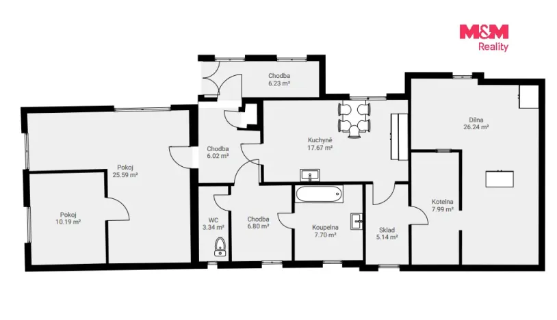 Prodej rodinného domu, Krajníčko, 88 m2