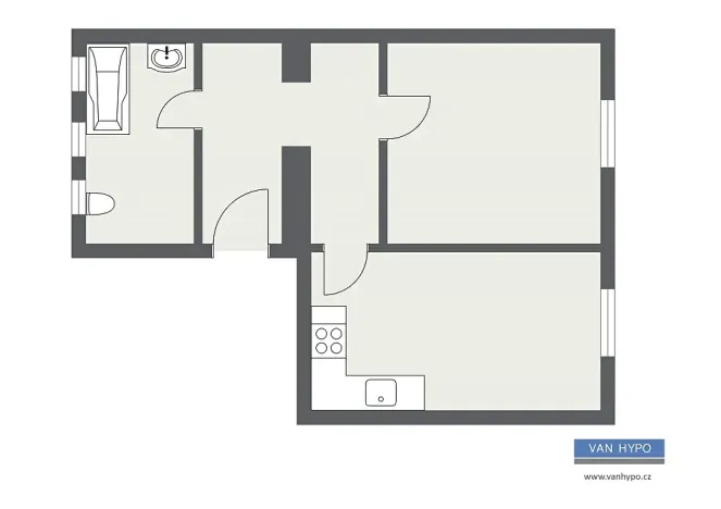 Prodej bytu 2+kk, Praha - Vokovice, Krátký lán, 42 m2