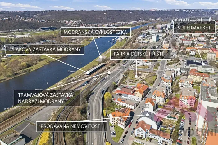 Pronájem bytu 1+kk, Praha - Modřany, Komořanská, 37 m2