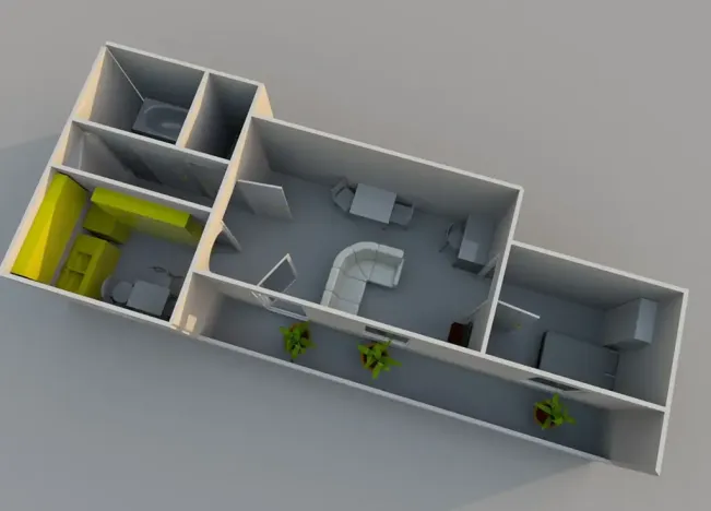 Pronájem bytu 2+1, Praha - Prosek, Okřínecká, 52 m2