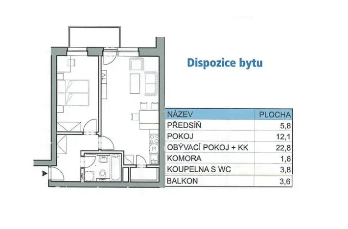 Pronájem bytu 2+kk, Praha - Hostivař, Rychtáře Petříka, 50 m2