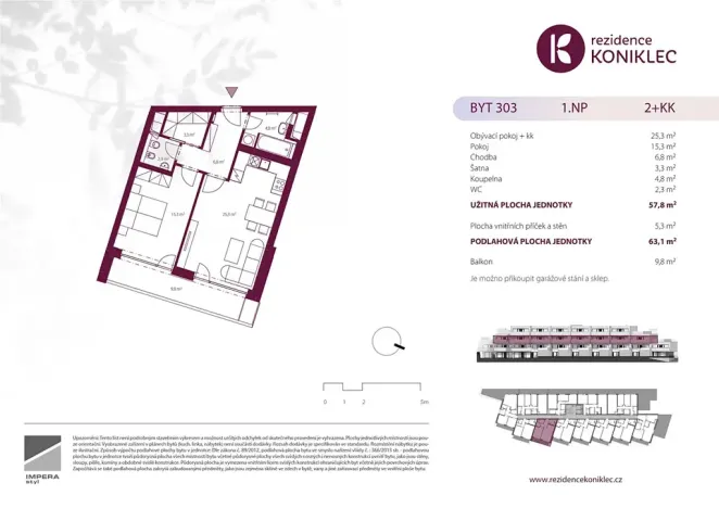 Prodej bytu 2+kk, Brno, Rybnická, 63 m2